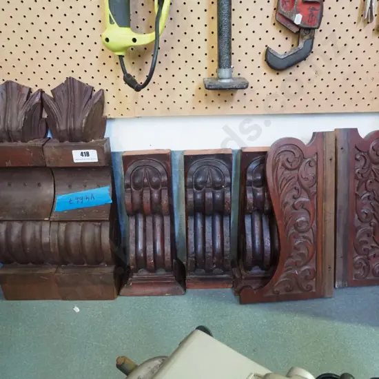 carved mahogany decorative pieces