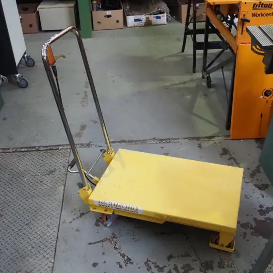 rise and fall workshop trolley