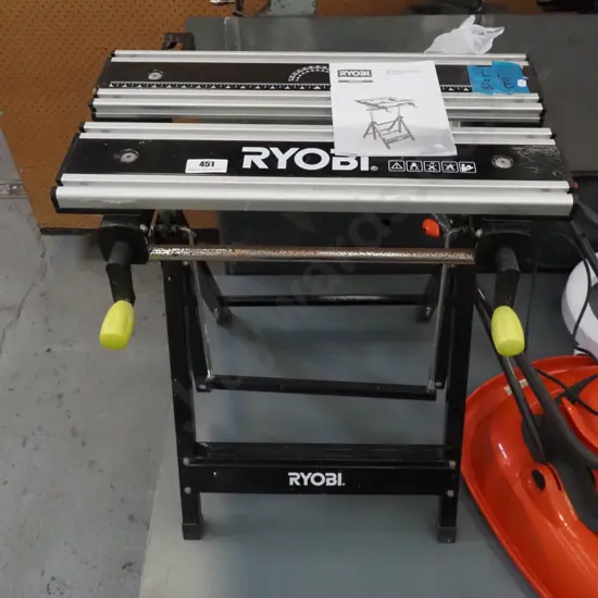 Ryobi tilt and rise adjustable workbench