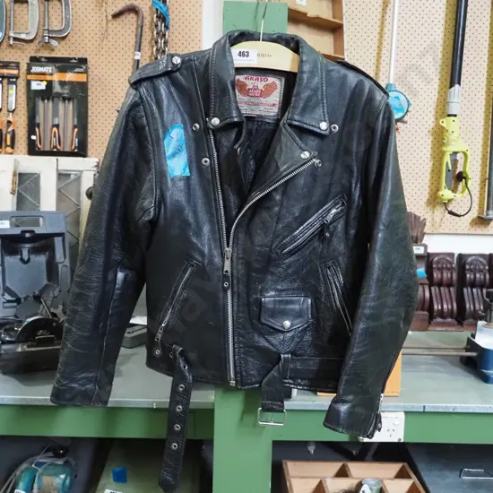 Akso size 40 leather motorcycle jacket