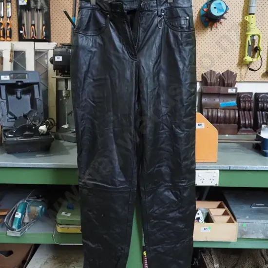 genuine leather Harley Davidson pants - size W38/10