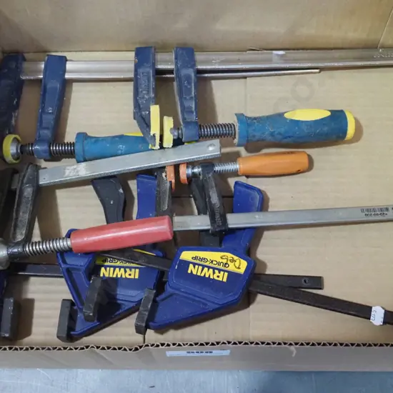 box; F clamps, quick release clamps