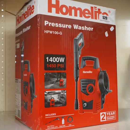 as-new boxed Homelite pressure washer