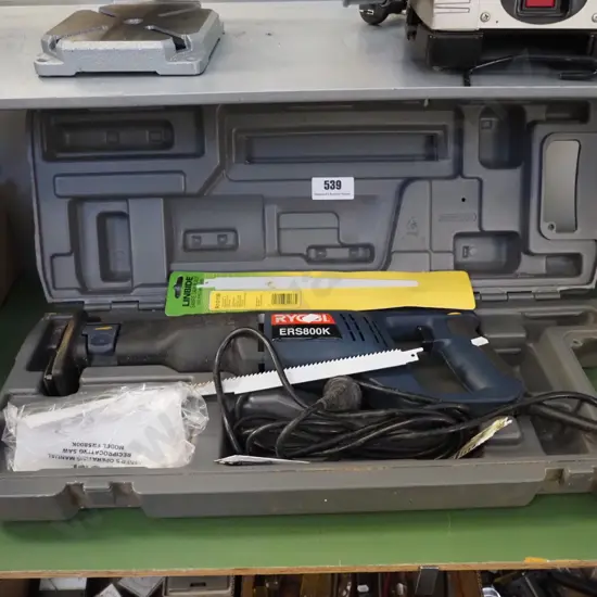 cased Ryobi reciprocating saw