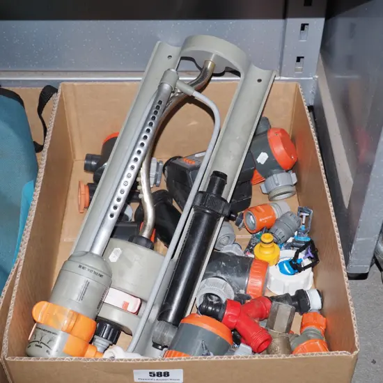 box; irrigation and hose fittings