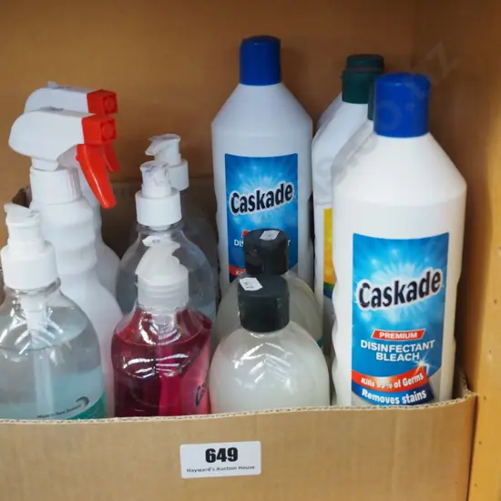box of cleaning products
