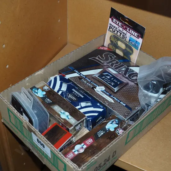 box of golf balls