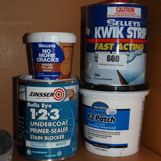 paint stripper, spackling compound etc