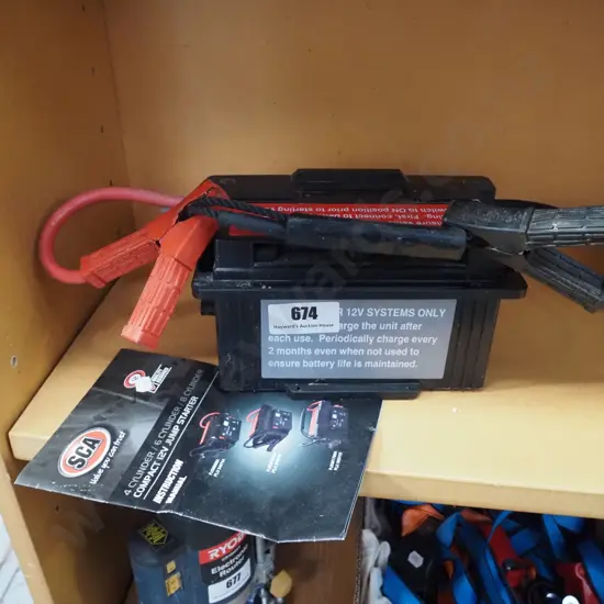 compact 12V jump starter kit with usb port