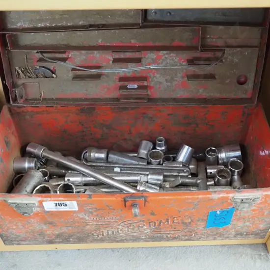 Sidchrome tool box, socket, wrenches