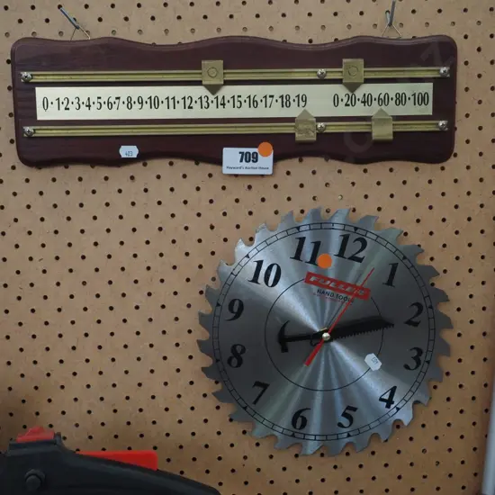 billiard scorer, wall clock - orange dots