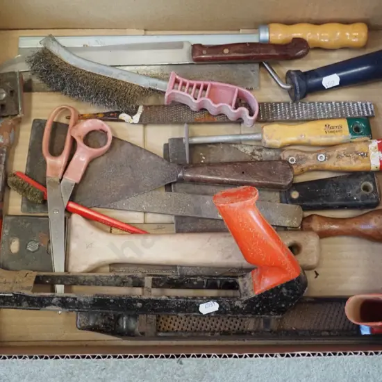 box; rasps, files, wire brush etc