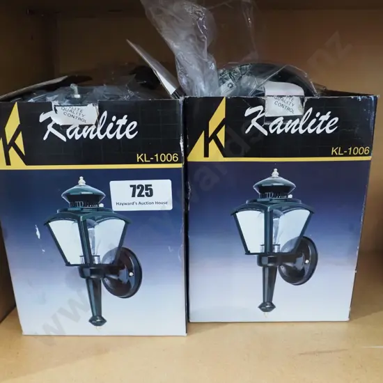 2x wall mounted outdoor light fittings