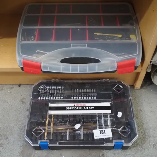 cased drill bits, drivers, nails, screws