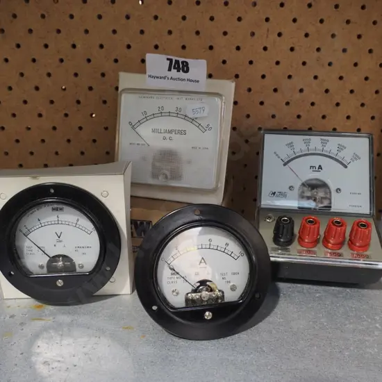 amp meter, 3 dials