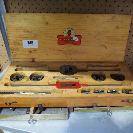 wood cased tap and die set