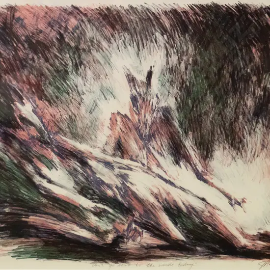 Jason Greig - framed ltd edition print 3/9 "Don't go down to the woods today" H-400 W-500