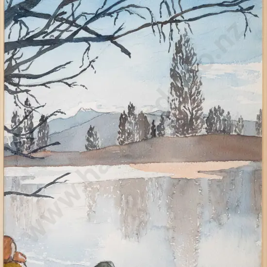 Joan Brickell '90 - framed watercolour - landscape H-350 W-250