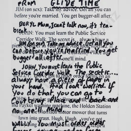 Roger Hall Dec '94 - framed ltd edition print 24/30 "Glide Time" H-145 W-110