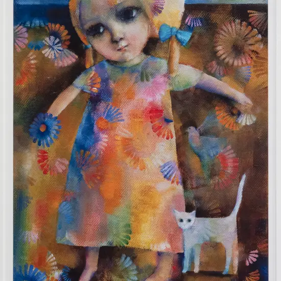 Suzy Platt - framed ltd edition print 8/100 "To dream of Flowers" H-250 W-190