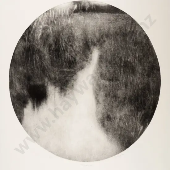 illegible signature 2002 - mounted ltd edition print 9/10 "Creek" Diam-490