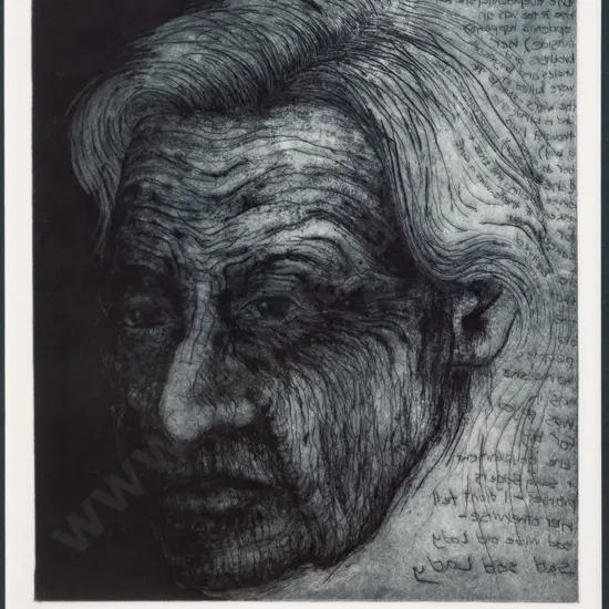 Rebecca Henderson October '96 - framed etching 1/3 "This is Eva"  H-240 W-210