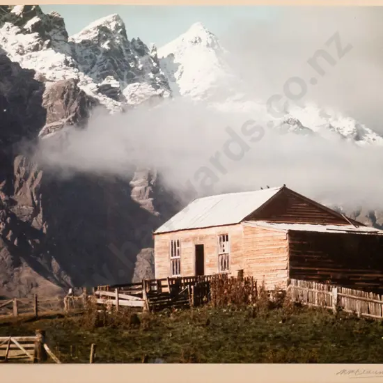 Matheson Beaumont - framed photograph "Wool Shed, Lake Johnson" H-290 W-400