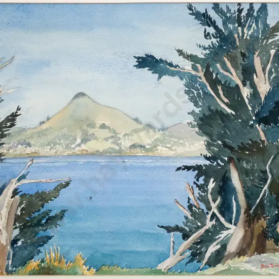 Joan Brickell - framed watercolour - Hereweka H-250 W-360