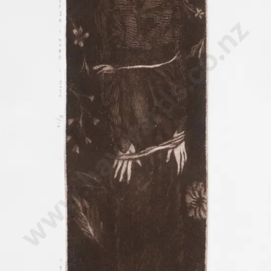 Kathryn Madill 1995 - framed mezzotint 8/12 "Poor John Torrington - Plad Gone" H-170 W-65