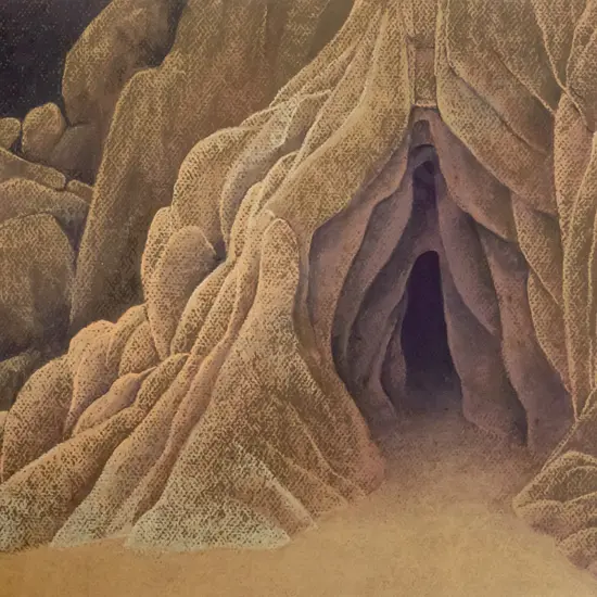 Ann Wilson 2001 - framed pastel "The Cave, Abel Tasman" H-320 W-490