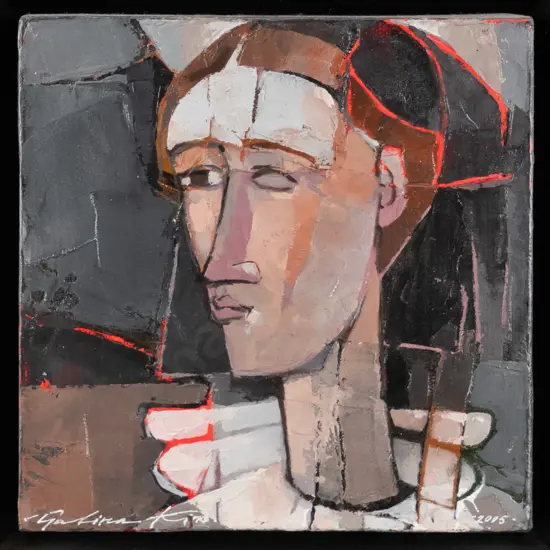 Galina Kim 2005 - framed acrylic - portrait H-150 W-150