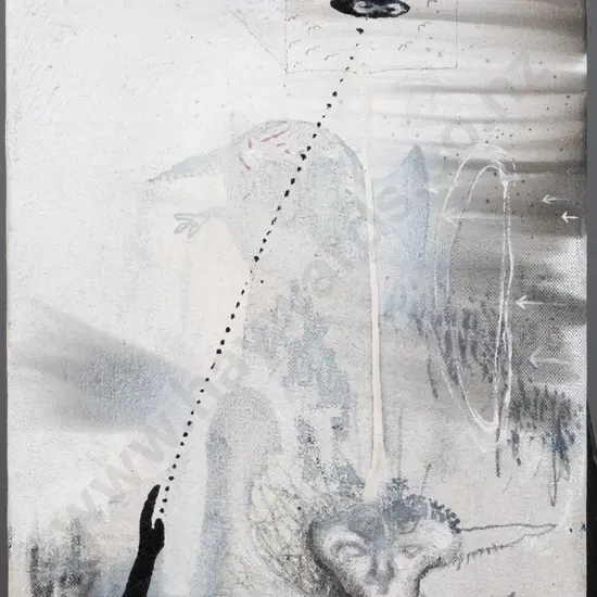 James Robinson - mixed media on board ""Believed in you even wen u gave up on your self" H-295 W-205