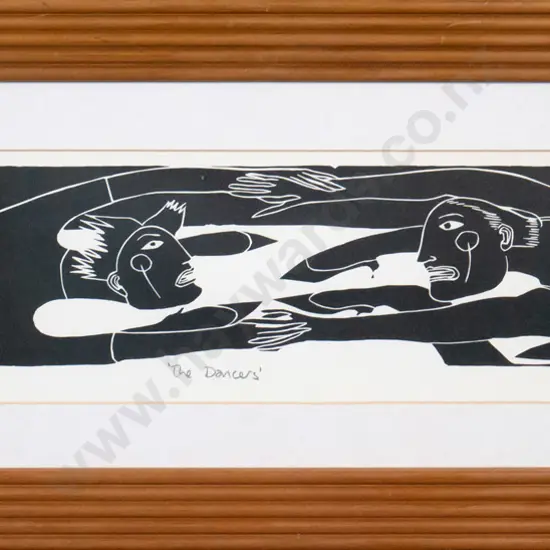 Sue Symes '91 - framed ltd edition print 3/20 "The Dancers" H-110 W-410