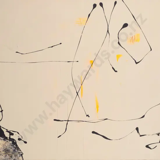 Kay Hunter - boxed acrylic on canvas - abstract H-460 W-610