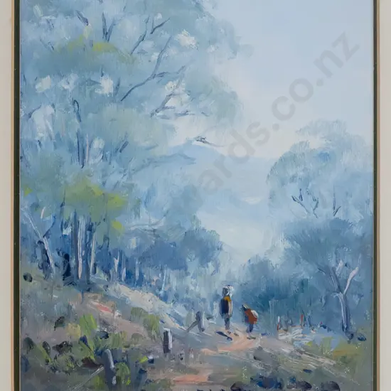 Noeline Millar - framed oil "Country Stroll" H-210 W-160