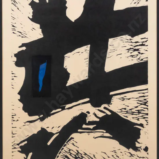 illegible signature 1990  - framed ltd edition print 1/3 "Blue Kline - Number One" H-510 W-380 (slight foxing)