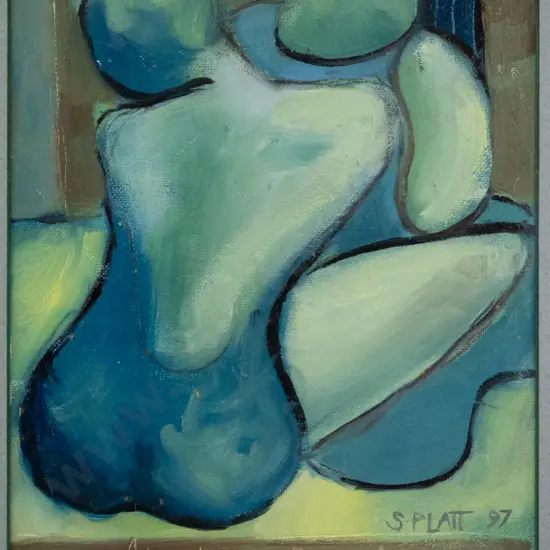 Suzy Platt '97 - framed oil "At the Beach" H-250 W-190