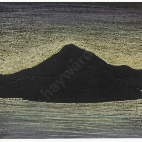 illegible signature February 2005 - framed pastel "Dawn Over Harbour Cone" H-230 W-370
