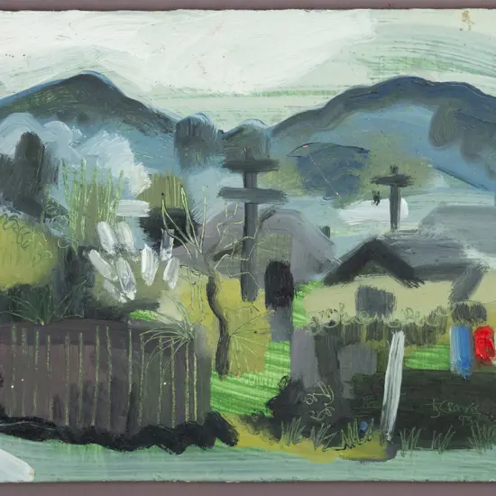 Lindsay Crooks '93 - framed acrylic  H-200 W-240