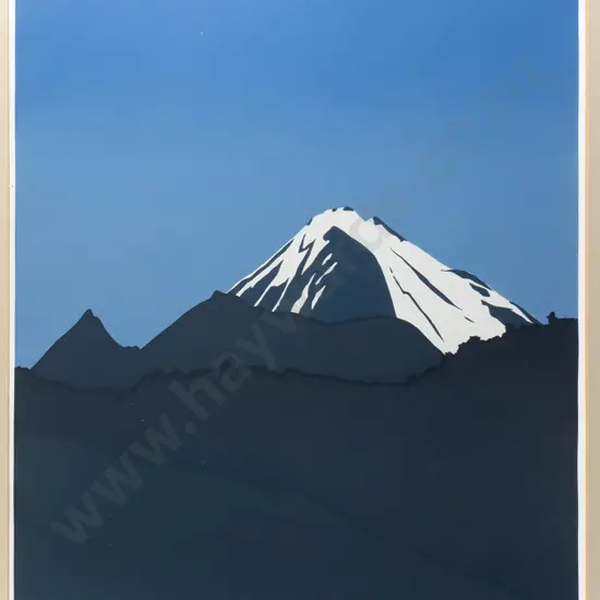 P Lambert '82 - framed screenprint 1/23 "Moonlight View - Tataraimaka" H-500 W-360