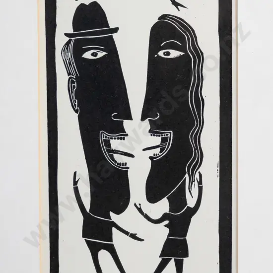 Sue Symes '96 - framed ltd edition print 1/20 - family H-220 W-115