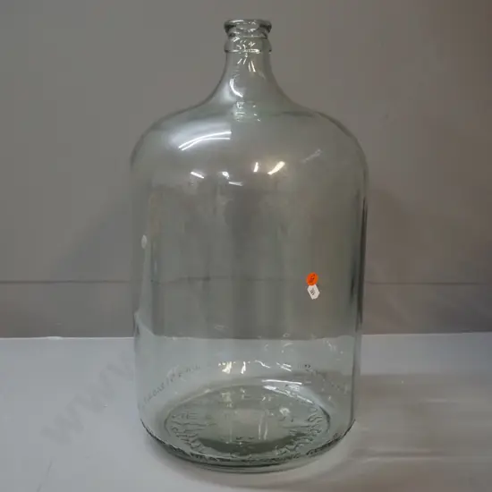 clear glass carboy - marked 6 gallon, Made in Mexico H-520 D-300