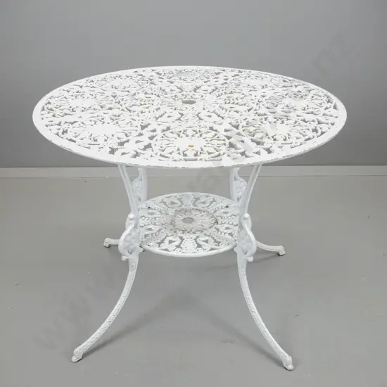 cast alloy patio table H-660 D-850