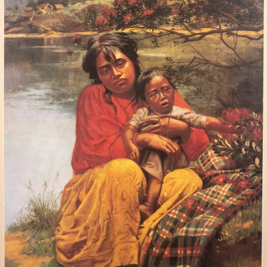 framed print - mother and child H-490 W-400