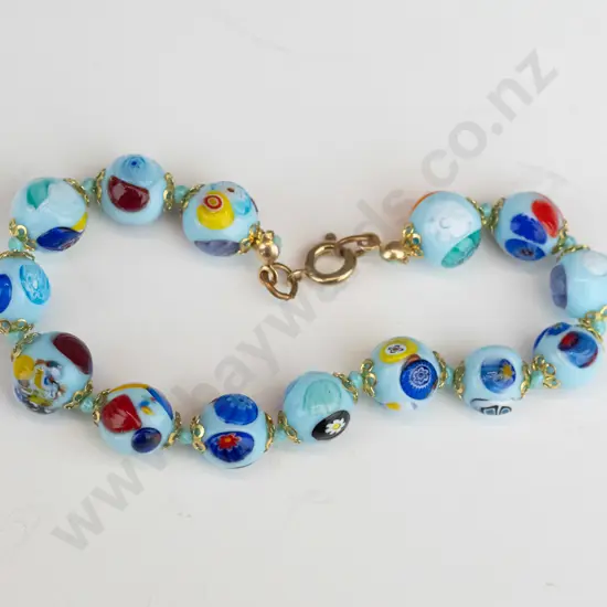 murano glass beaded bracelet