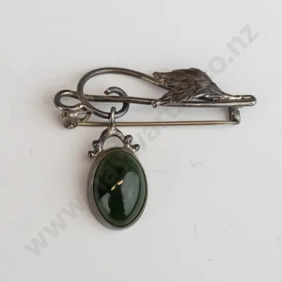 greenstone brooch