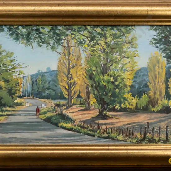 M Graham - framed oil "A Southern Road Way" H-210 W-340