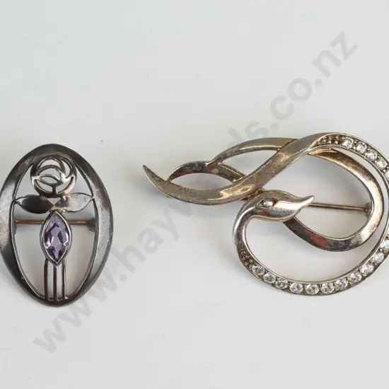 2 brooches