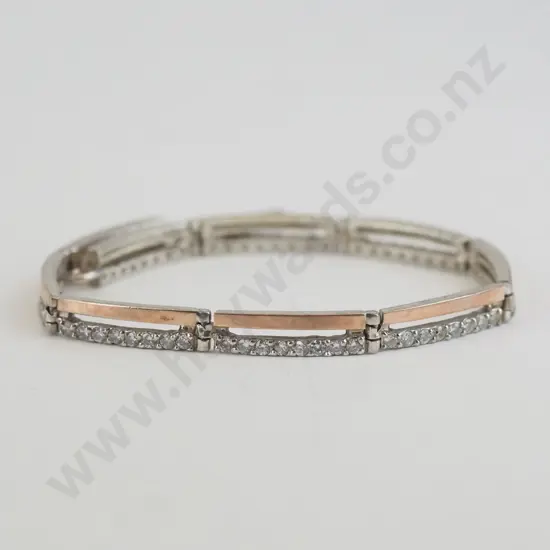 silver /diamante bracelet stamped 8925