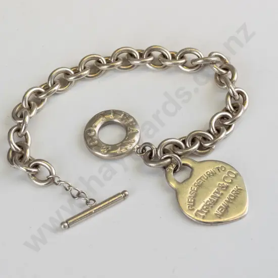 silver bracelet stamped 'Tiffany & Co' 925